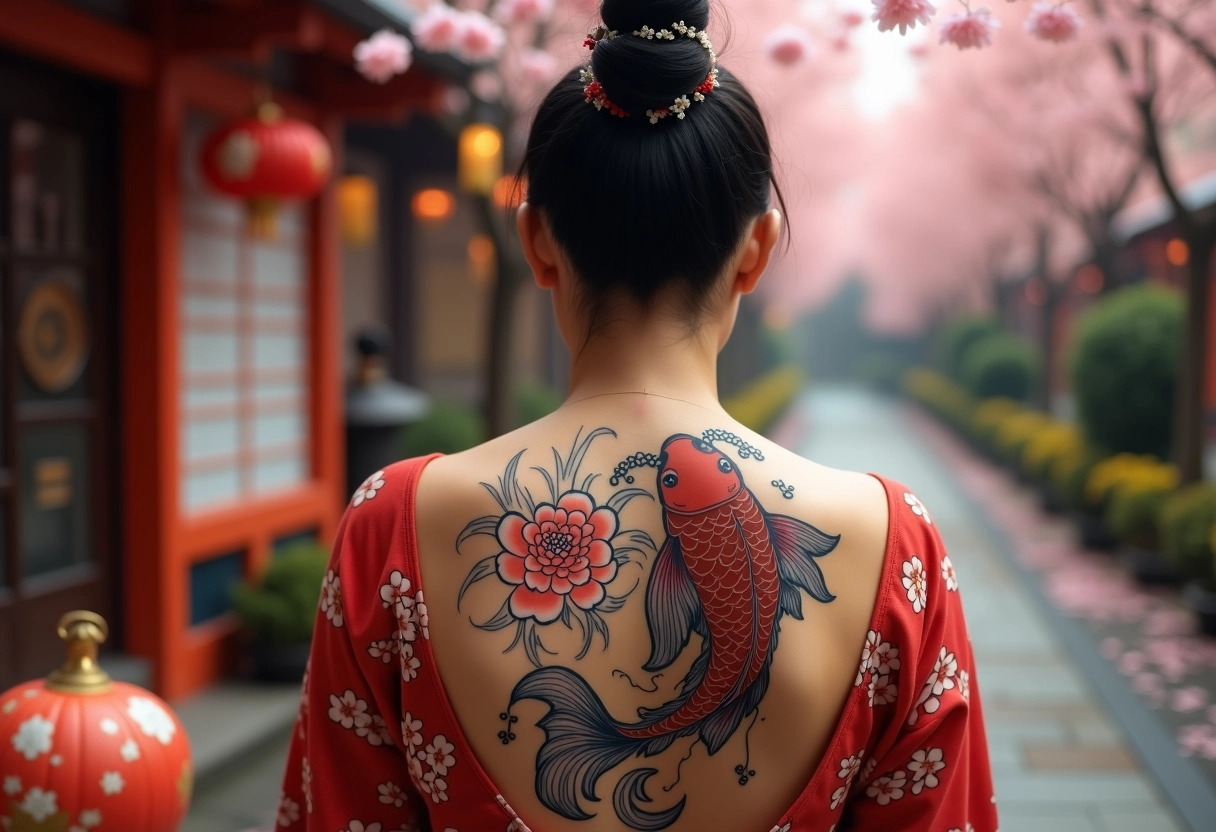 tatouage carpe koi tradition japonaise